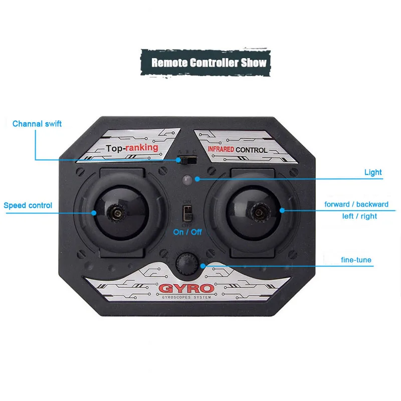 RC Helicopter 3.5 CH Radio Control Helicopter with LED Light Quadcopter Anti-collision Equipped With Gyro Alloy Aircraft