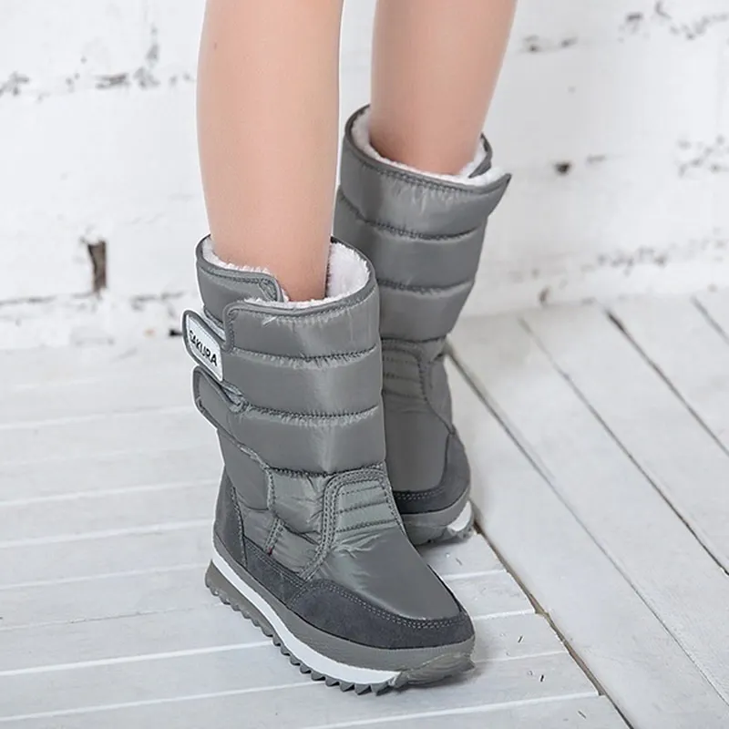 Tanie Śniegowce damskie 2019 zimowe buty damskie wodoodporne buty antypoślizgowe buty na platformie damskie buty bottes femme botki Botas Mujer