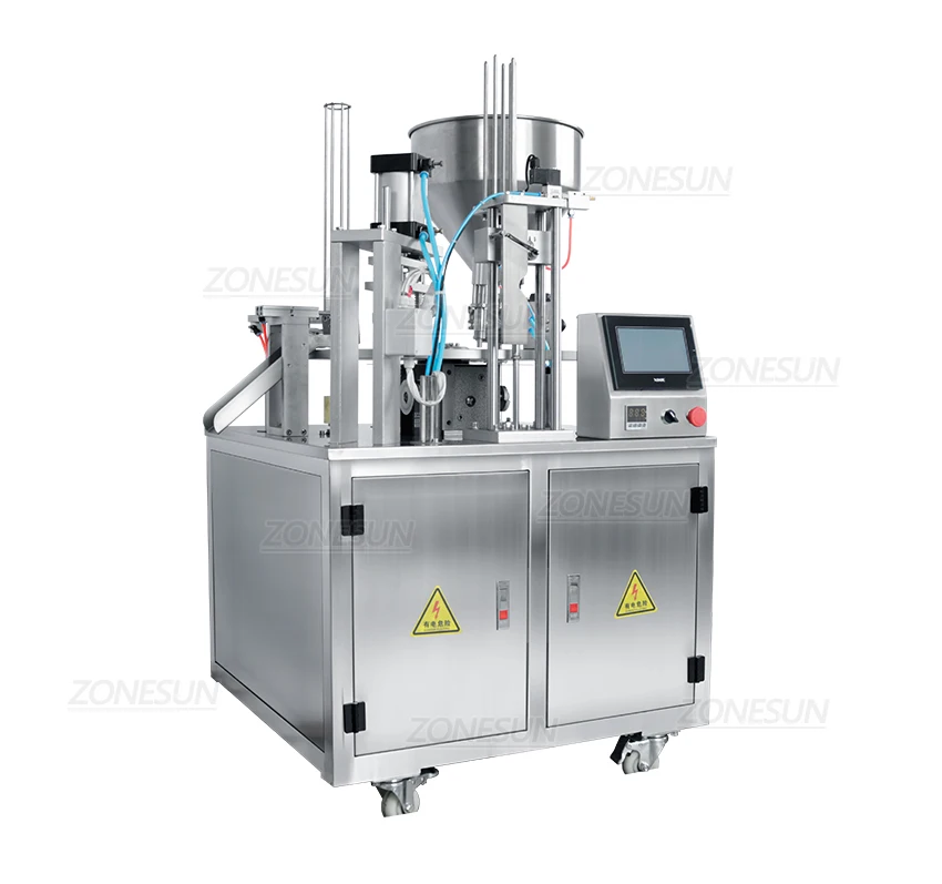 ZONESUN ZS-FS100 Automatic Jelly Yogurt Ice Filling machine Cream Juice Sugar Honey Rotary Cup Sealing Machine 10-300ml