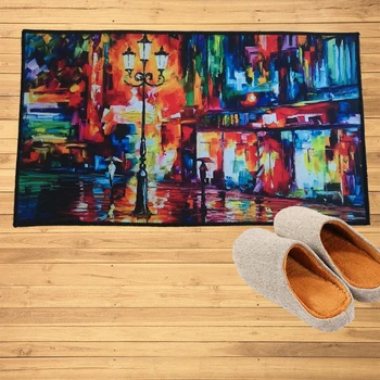 

Autumn Rain Fall Oil Painting Doormat Mats Hallway Doorway Bathroom Bedroom Kitchen Rugs Floor Mats Carpet Home Decoration