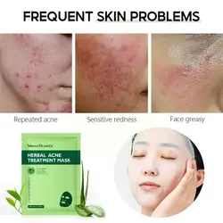 VIBRANT GLAMOUR Plant Acne Mask Sheet derived from Gel deeply natural Cannabi moisturizing herbs R2H0