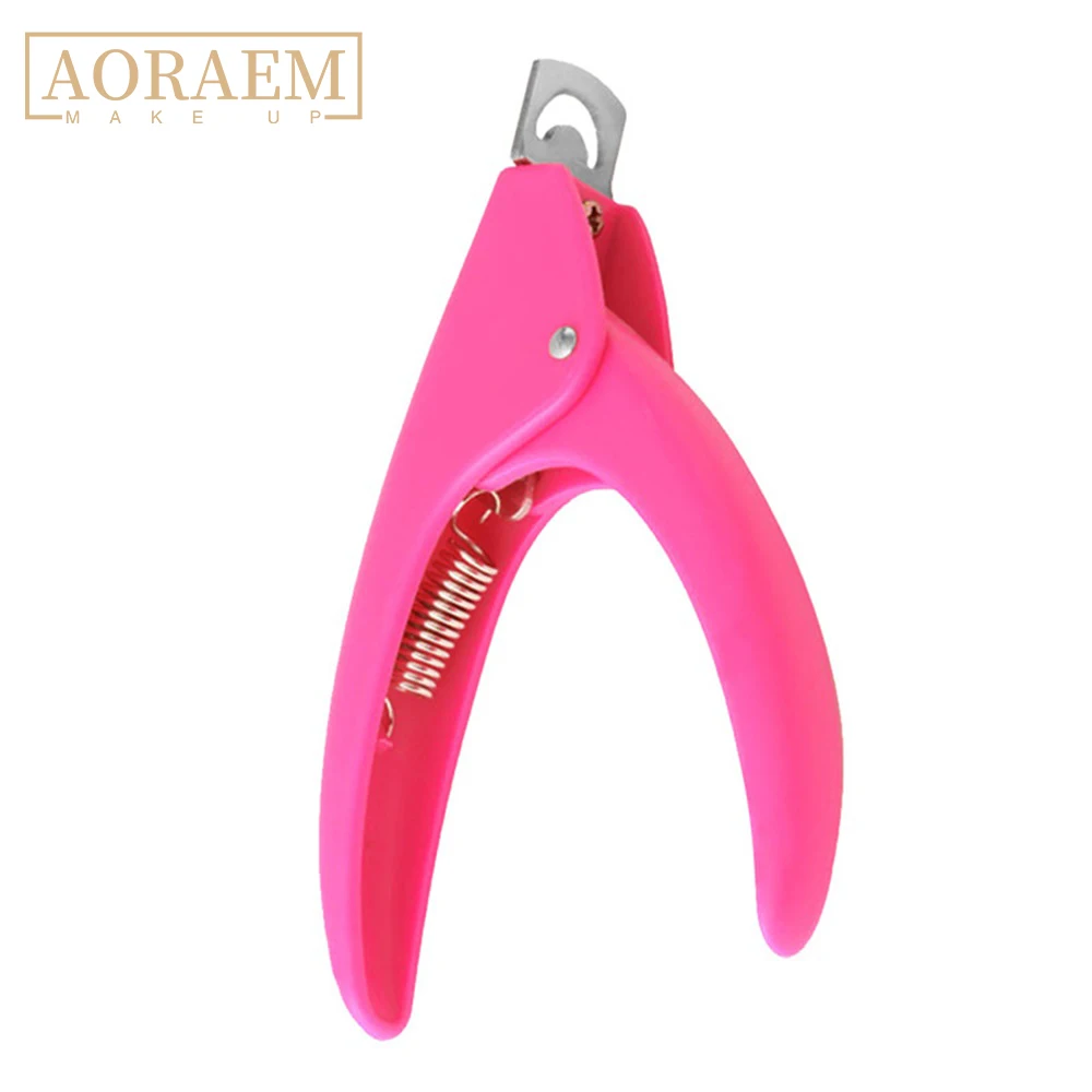 Cortador de Unhas Aoraem Falso Profissional Clippers Borda Reta Acrílico Manicure Ferramentas Design Guilhotina Aparadores Aço Inoxidável 9 Cortadores e aparadores