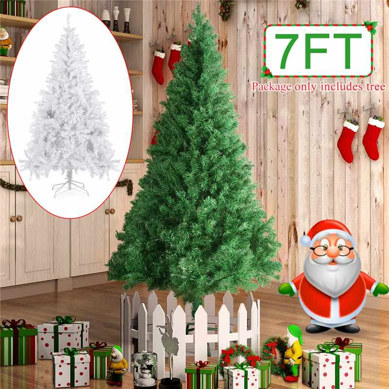 

2.1M/7FT DIY Christmas Tree New Year Gift Flocking Christmas Tree Snowflake Tree Christmas Family Hotel Mall Decoration