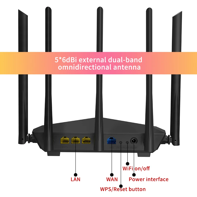 Беспроводной Wi Fi роутер LSVision LSAC7 AC1200M 2 4 ГГц/5G двухдиапазонный с большим покрытием