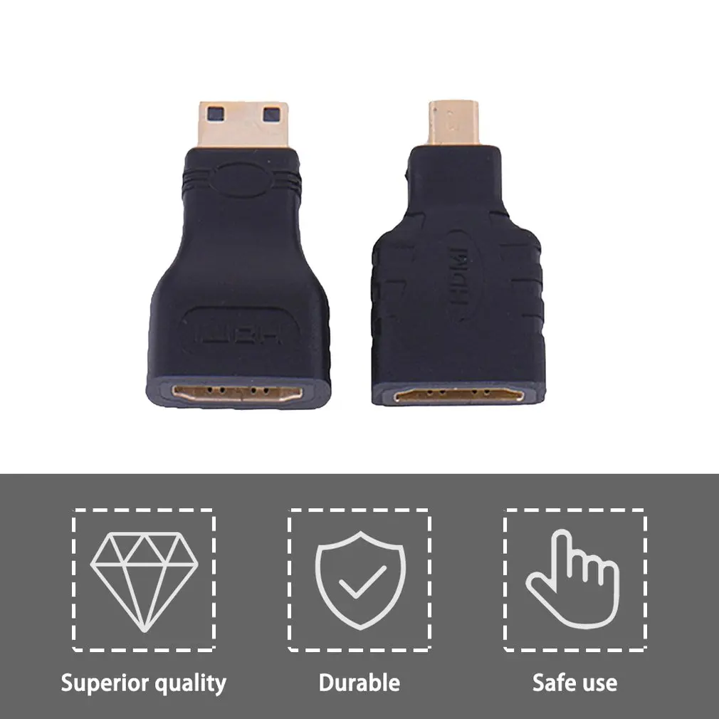 HDMI для Micro HDMI+ HDMI для мини позолоченный конвертер HD разъем удлинитель адаптер для видео ТВ для Xbox 360 HD tv 1080P