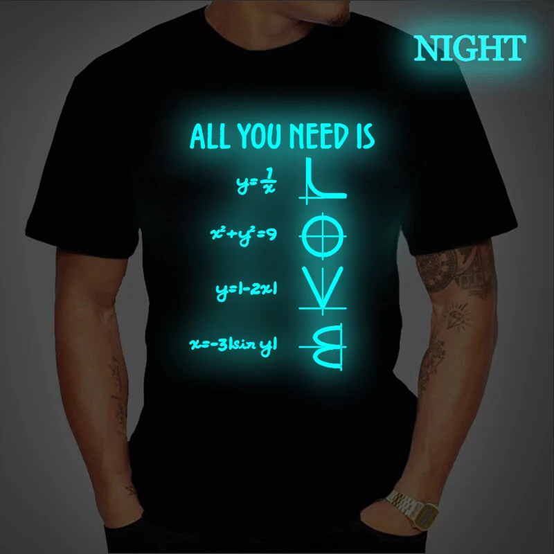 Camiseta divertida con estampado de Pun de matemáticas para hombre y mujer, Camiseta de algodón de manga corta, camiseta con todo lo que necesita es amor, camiseta japonesa