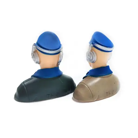 1pc 17 Scale RC Plane Pilots Figures RC Kits Brown Army Green For RC Airplane Aircraft L57W29H57mm title=