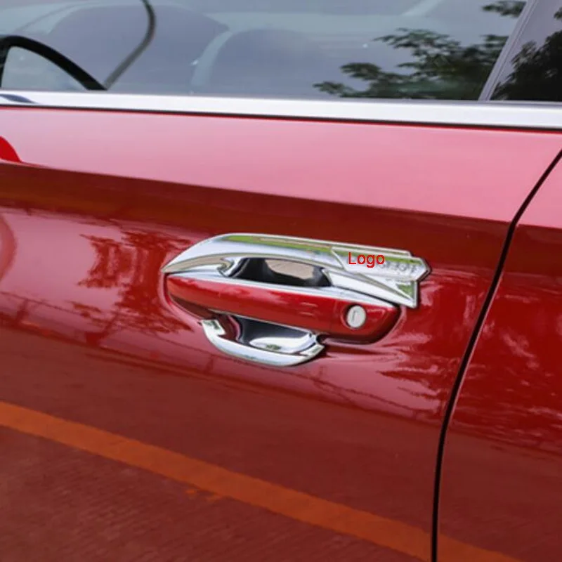 Tonlinker Внешняя Автомобильная четырехдверная ручка/крышка чаши чехол наклейка для peugeot 508L автомобильный Стайлинг 4 шт. ABS крышка наклейка