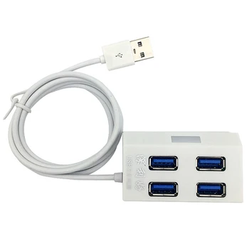 

Multiple PC Compact Extender Universal 4 Port High Speed Easy Apply ABS USB Hub Splitter Durable Home Portable