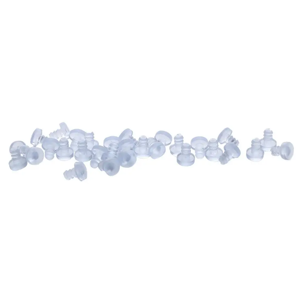 30 Pcs Rubber Glass Table Top Spacers Anti Collision Embedded Soft Stem Bumpers 