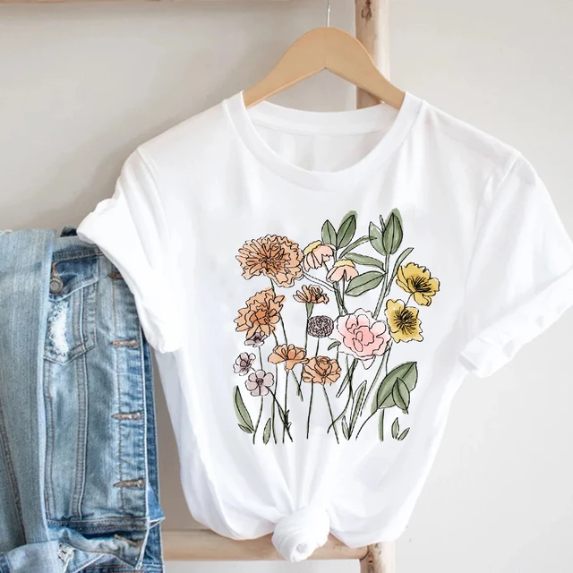 Women Printing Butterfly 90s Sweet Love Kawaii Valentine s Day Fashion Clothes Print Tee Top Tshirt