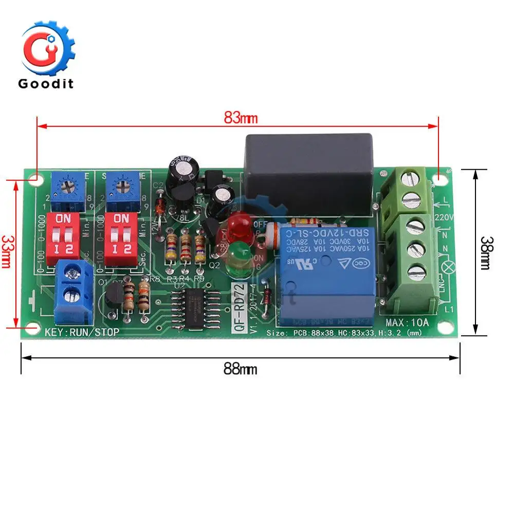 AC 100V 110V 120V 220V 230V 240V regulowany Timer moduł przekaźnika sterującego wyłączyć przełącznik opóźnienia dla urządzeń maszyna do obwodu testowego