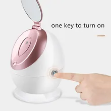 Пароварка для лица Нано опрыскиватель для лица распылитель тумана увлажняющий спрей уход за кожей поры черные точки Reomoval с зеркалом 40#1211