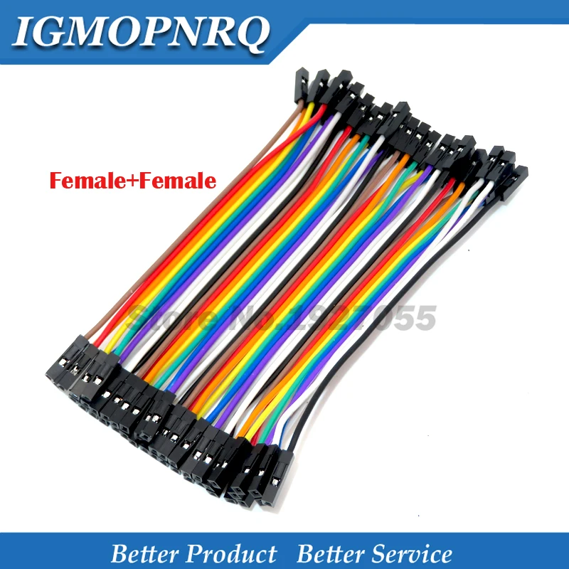 Dupont 120 шт 40PIN 10 см Dupont линия папа-Папа+ мама и мама-мама Dupont провод кабель для DIY KIT - Цвет: F-F