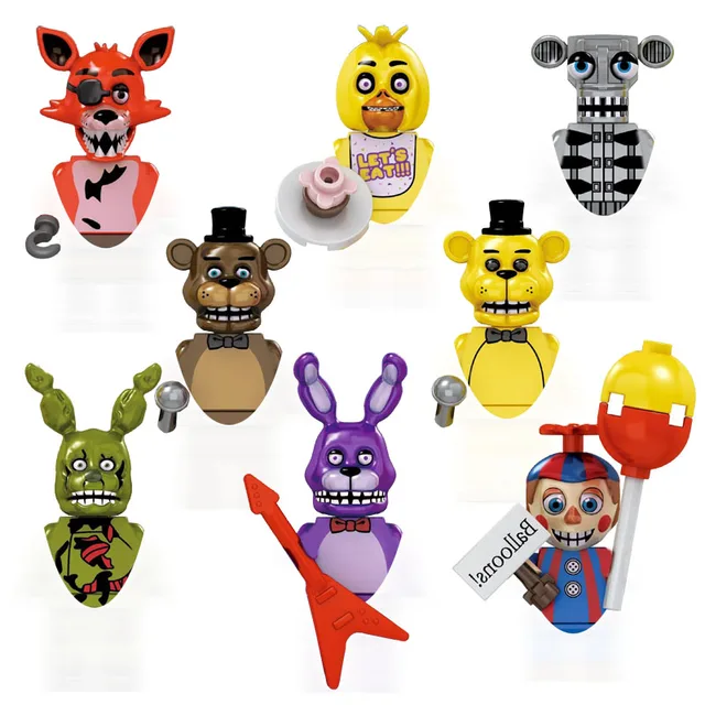 FNAF-Jogo Figura Mini Bricks, Chica Bonnie, Foxy, Freddy Bear, Menino  Pesadelo, Esqueleto, Suspense, Bebê, Brinquedos