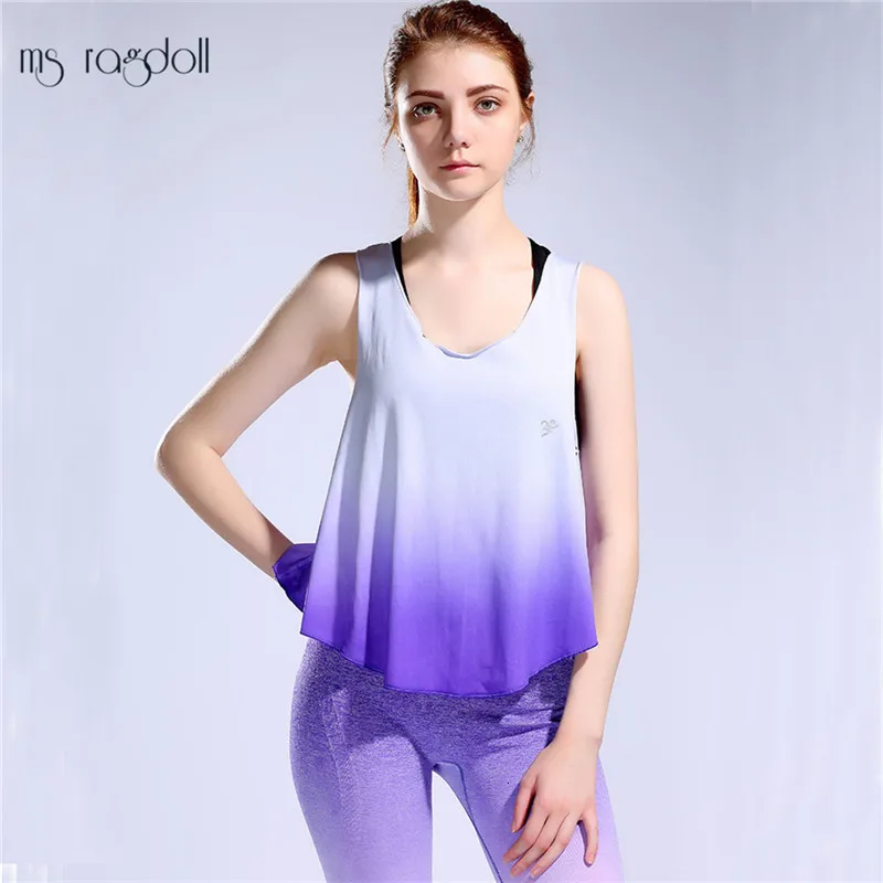 Purple MS, ragdoll, однотонный сексуальный спортивный топ, для фитнеса, женские рубашки без рукавов, для фитнеса, Спортивная рубашка для женщин, женский спортивный топ, женская футболка - Цвет: Purple