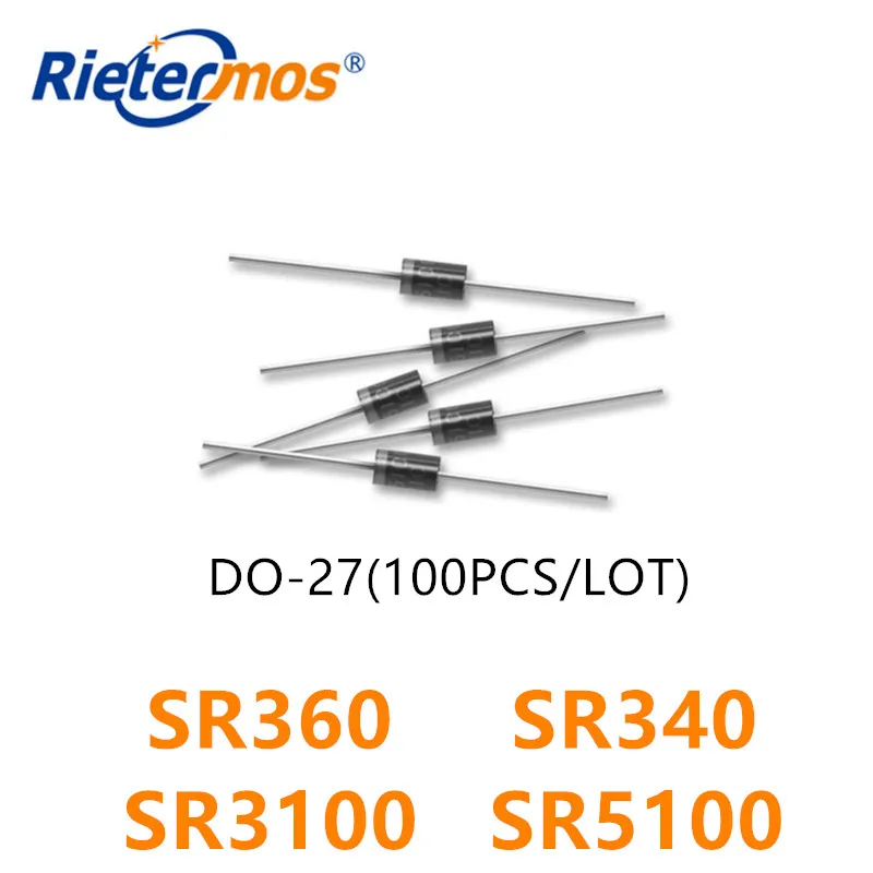 100 шт. SB3100 SR3100 SB340 SR340 SB360 SR360 DO-201AD DO-27