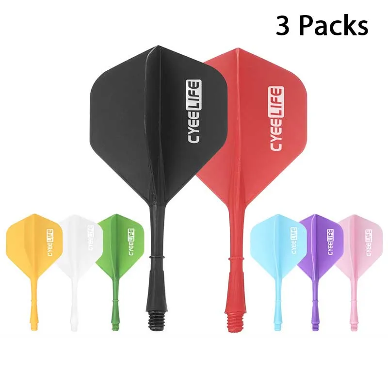 CyeeLife Dart Flights and Shafts,3 PCS One piece Accessories Not easy
