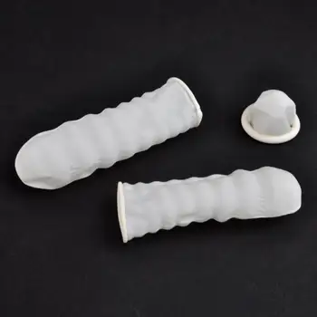 

100pcs Latex Rubber Finger Cots Antistatic Finger Gloves Antislip Protection Fingertips Nail Art Gloves 5.5x2cm