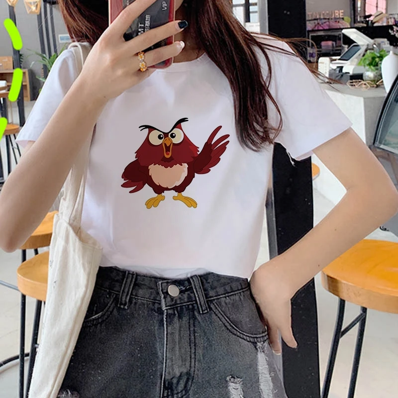 2020 Fashion Women Harajuku Cartoon owl Printed T Shirt Casual Short Sleeve Women's T-shirt Soft Female T shirt