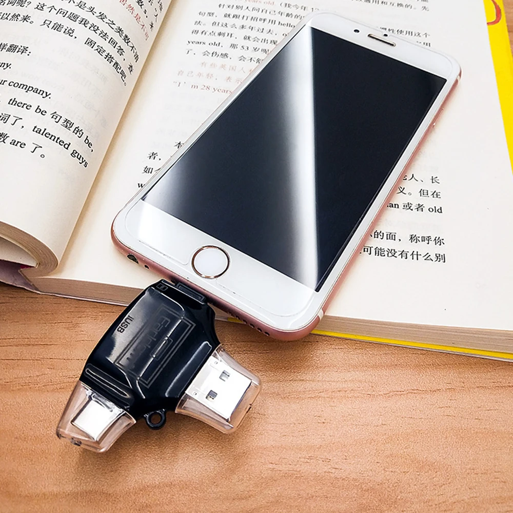 FDBRO SD Card Reader Microsd Cardreader SDHC SDXC TF Usb C OTG Memory Stick Duo RS MMC Adaptador MicroSD Adapter for Phone