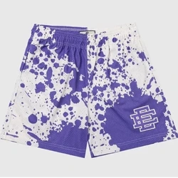 Culotte américaine en maille imprimée pour hommes et femmes, pantalon à cinq points, décontracté, sport, séchage rapide, pour la plage, été 