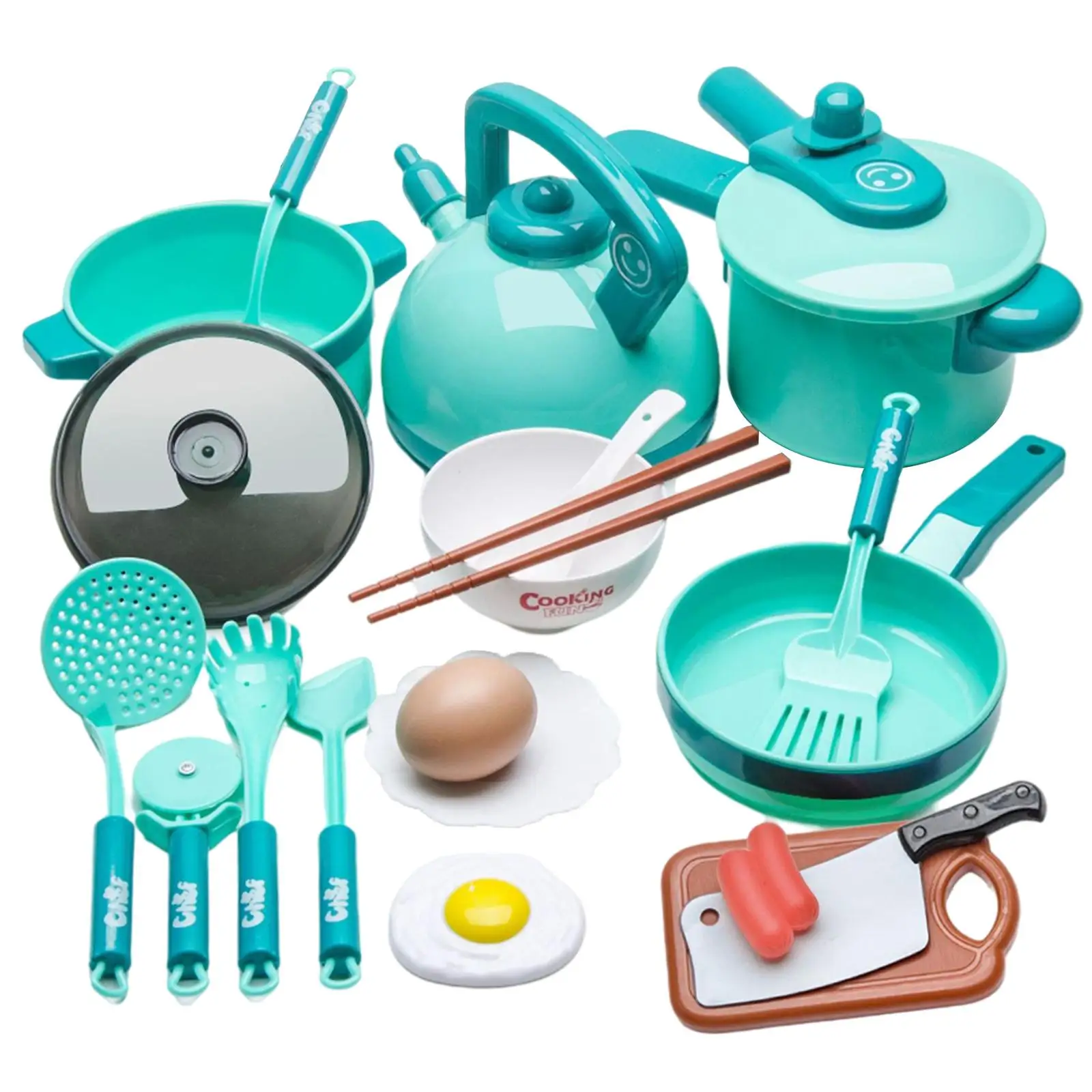 20Pcs/Set Kids Kitchen Pretend Play Pot and Pans Sets Toys Cookware  Educational Toys for Toddlers Baby