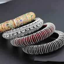 Цветные стразы, головная повязка в стиле барокко, роскошные золотые стразы, головная повязка для танцевальной вечеринки, Коктейльная темпераментная дикая головная повязка 705