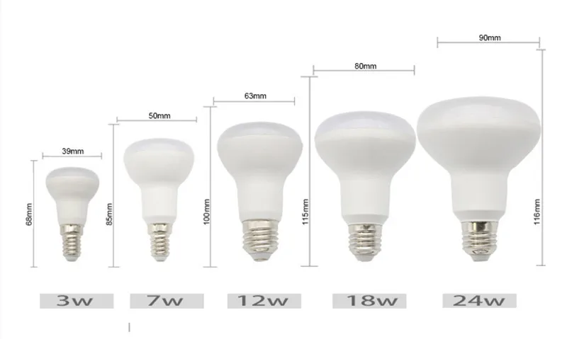 E14 E27 светодиодный лампа SMD 5730 R39 R50 R63 R80 3 Вт 7 Вт/12 Вт/18 Вт/24 Вт/светодиодный пятно света AC 220 V 110 V scheinwerfer