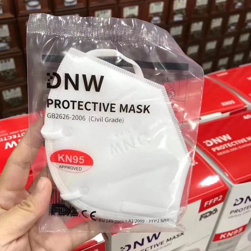 

DNW FFP2 N95 4 Layers Mask Bacteria Proof Anti Infection CE/FDA Mask Particulate Mouth Respirator Anti PM2.5 Safety Dust Mask