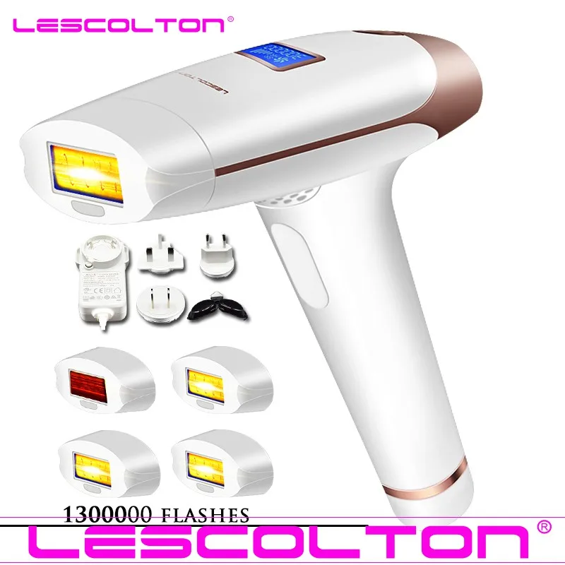 T009i 1300000times Lescolton 4в1 IPL эпилятор, постоянное лазерное удаление волос, ЖК-дисплей, 1000000 импульсов, лазерный Фотоэпилятор для бикини - Цвет: T009i 1300000times