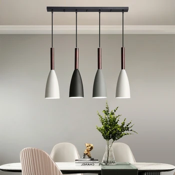 

Modern Minimalist E27 Pendant Lights Bar Cafe Restaurant Decor Wood Aluminum Hanging Lamp Lighting Luminaire