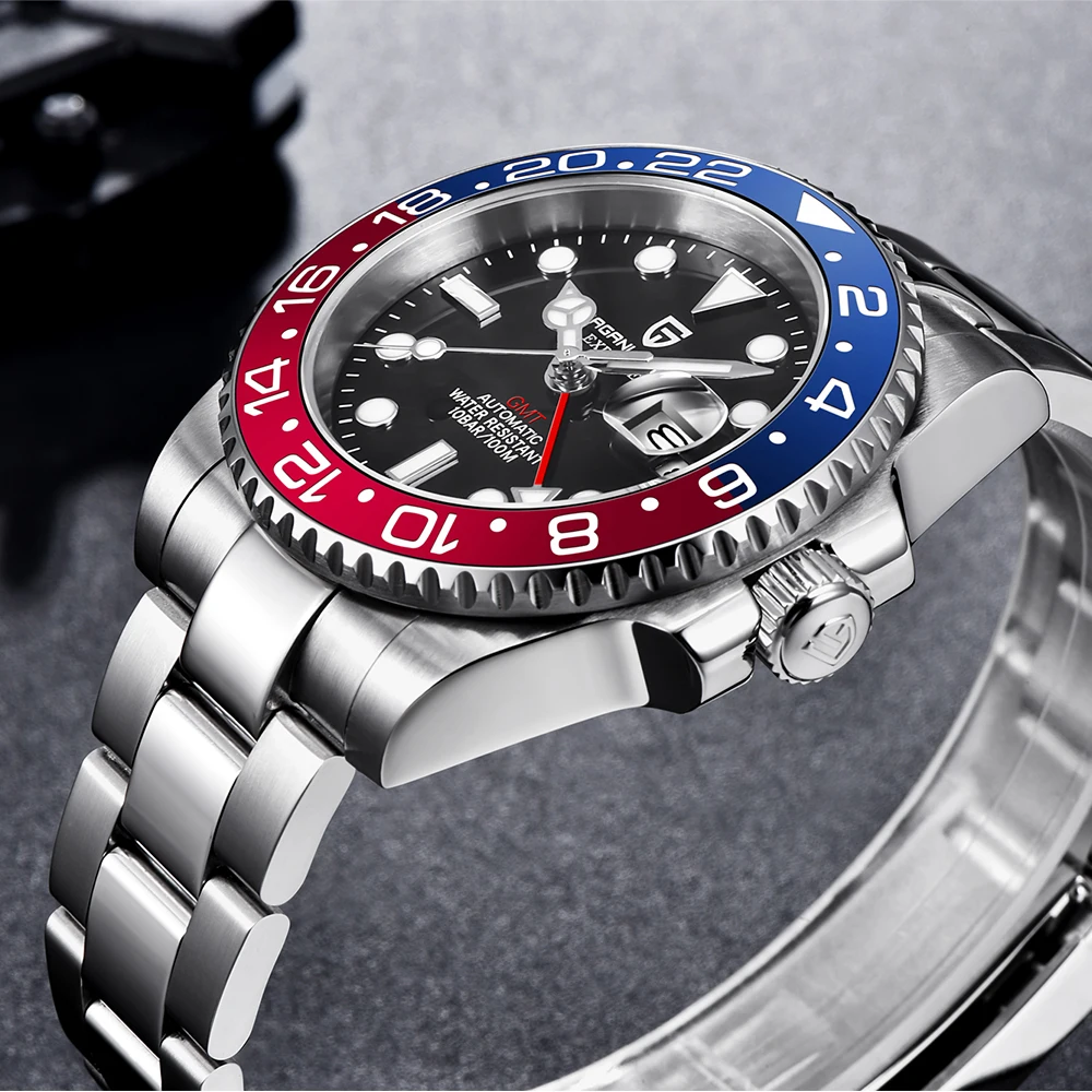 PAGANI DESIGN Brand Men Automatic Watch Waterproof Sports Mechanical Wristwatch reloj hombre Luxury Stainless Steel GMT Watch