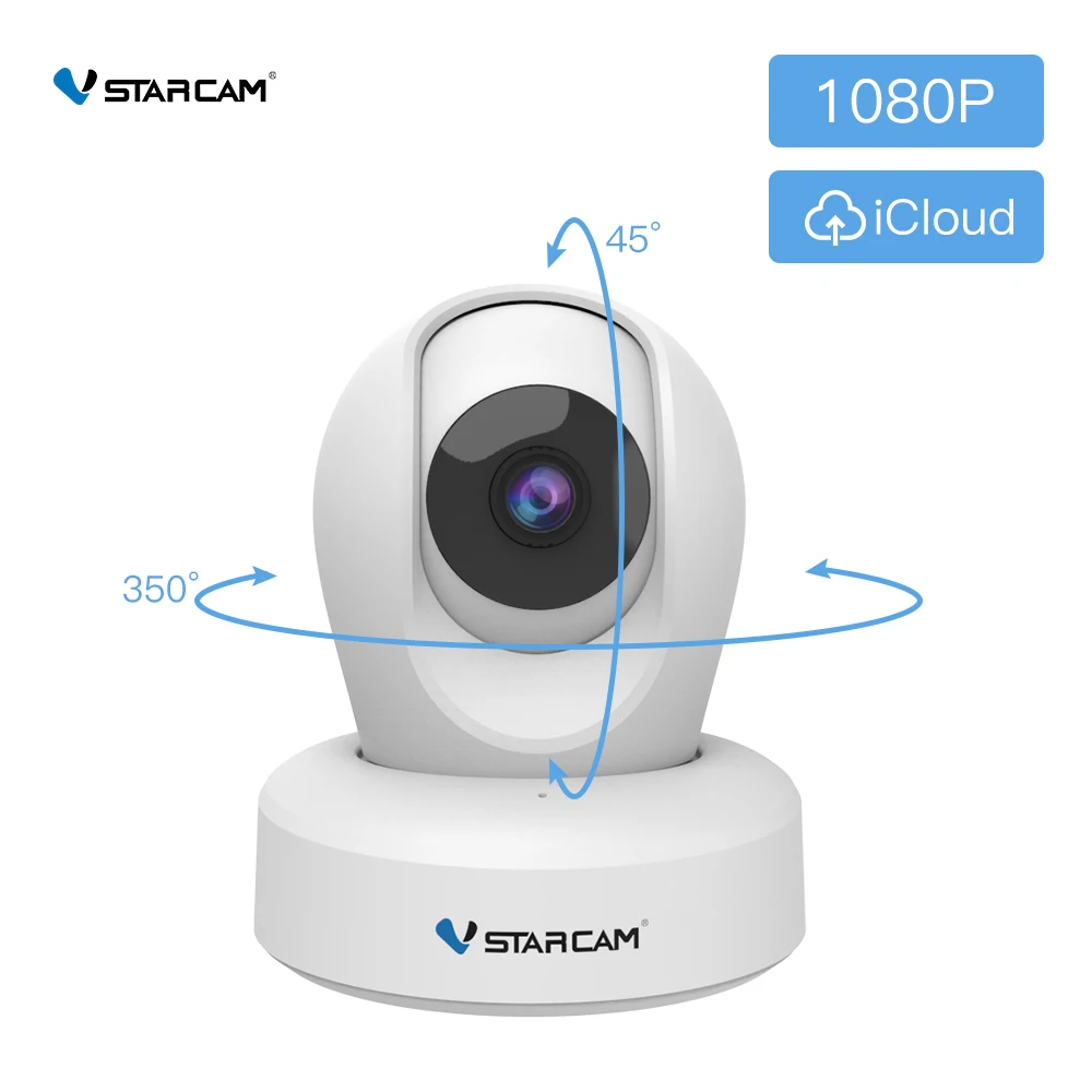 IP-камера Vstarcam 1080P Беспроводная с поддержкой Wi-Fi панорамированием и наклоном |