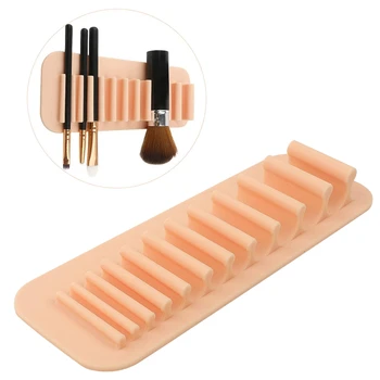 

Makeup Brush Holder Suction Wall Silicone Cosmetic Brush Organizer Brush Storage Rack for Air Drying & Easy Taking Beauty Tools