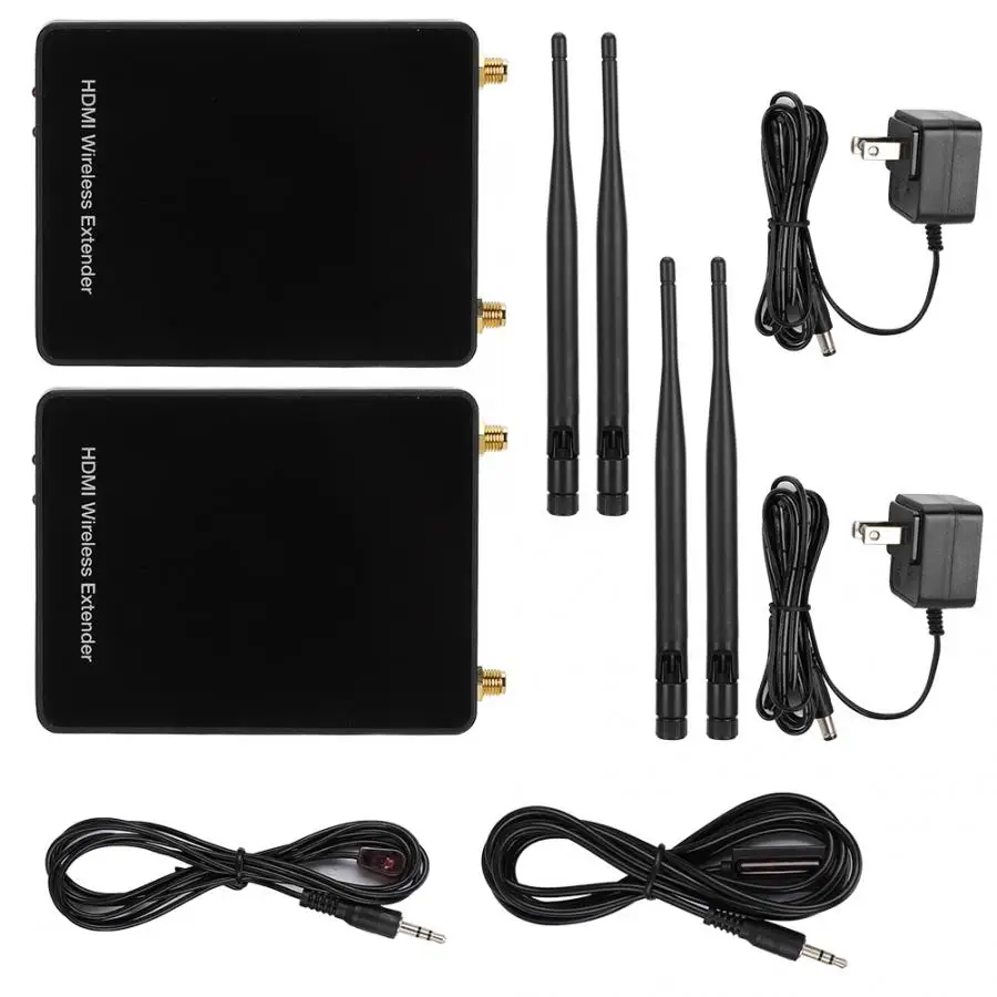 US HDC-E5100W 100 м HDMI видео беспроводной удлинитель передатчик приемник адаптер 100-240 В - Цвет: US