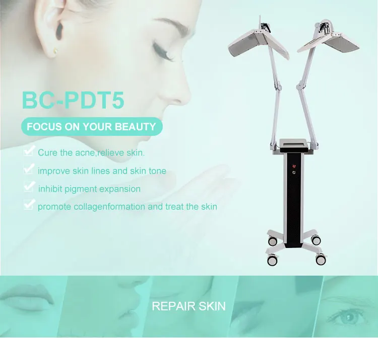 

Colorful Photon Light Facial Skin Beauty Therapy 7 Colors LED Face Mask with neck PDT Machine