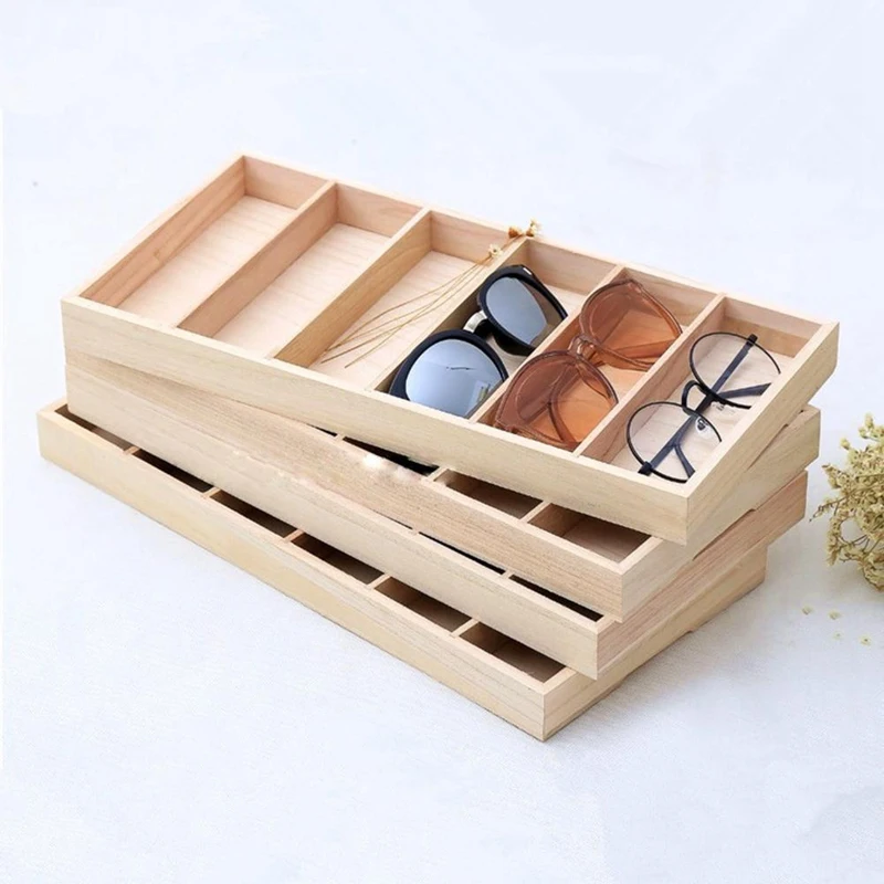 Органайзер для очков, коробка для очков, футляр для хранения солнцезащитных очков, деревянная коробка на заказ для