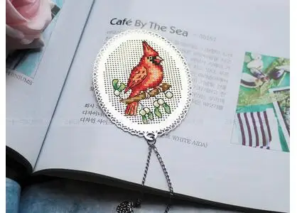 Мм DIY ремесло Стич вышивки крестом металлическая Закладка серебро Золотой Рукоделие Вышивка ремесла счетный крест-Набор для вышивки Панси - Цвет: Розовый