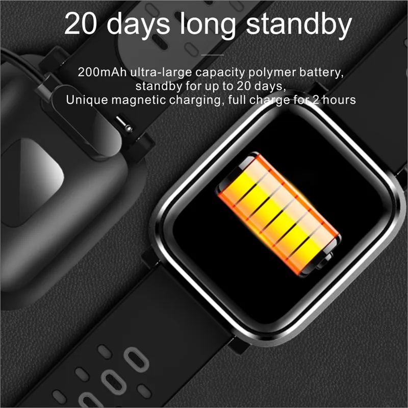Smart Watch Q58 3D Dynamic UI Blood Pressure Heart Rate Monitor Sport Fitness Tracker Smartwatch Smart Health Wearable Device