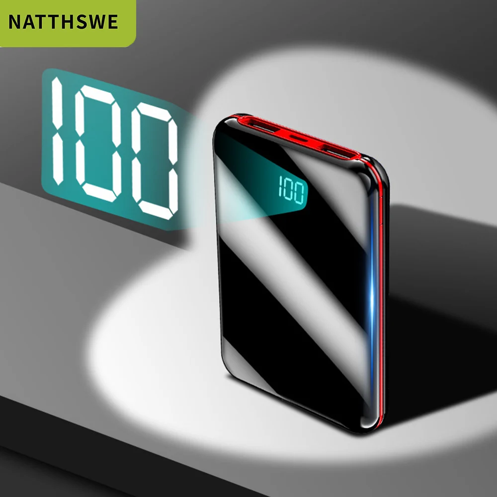 NATTHSWE Power Bank 2C Quick Charge External Battery Micro USB Portable Bateria External Portable Charger for iphone huawei