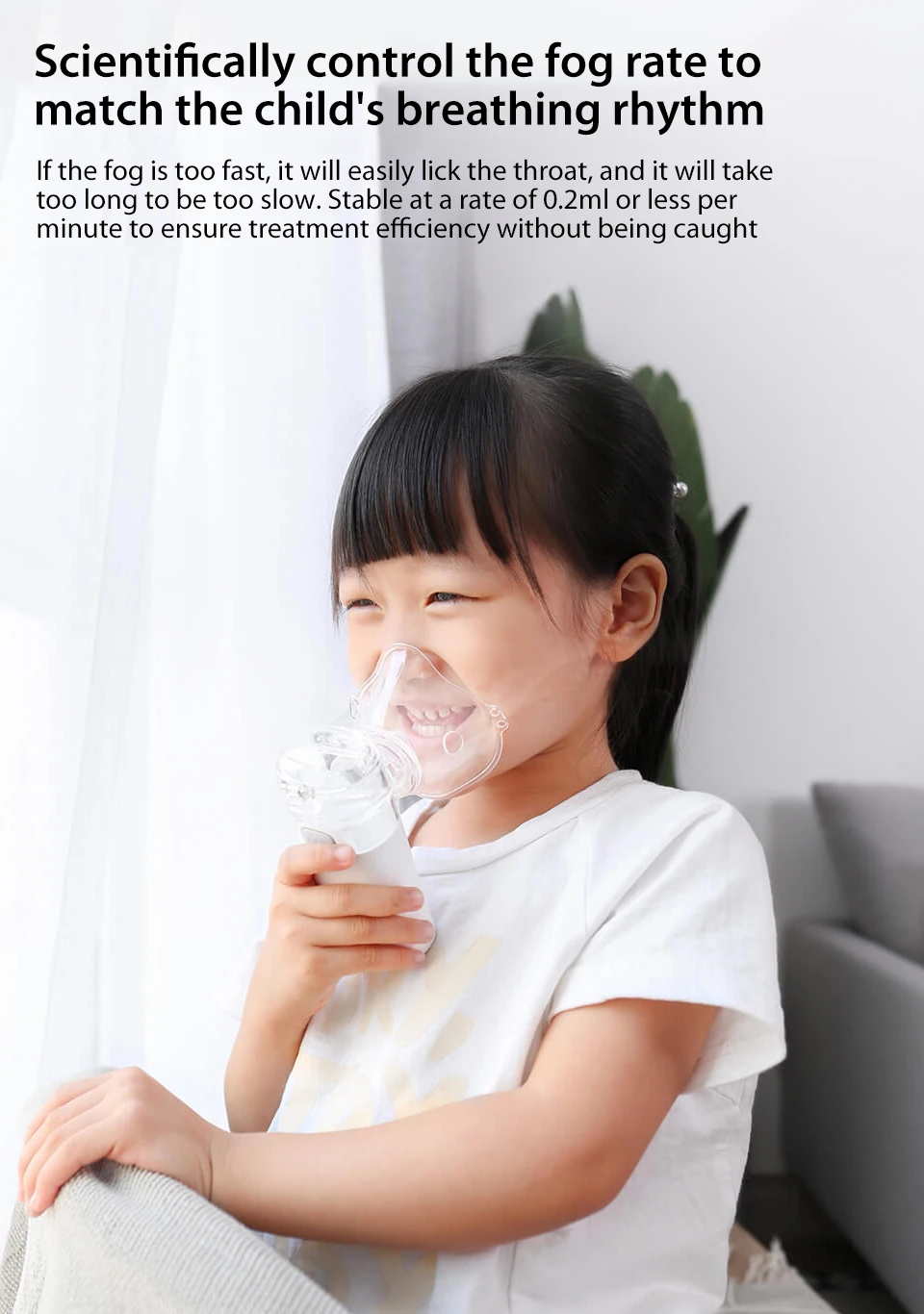 Xiaomi Andon Nebulizer Mini Portable Silent Atomizer USB Battery Handheld 0.2mlmin Rate Asthma Respirator Humidifier (9)