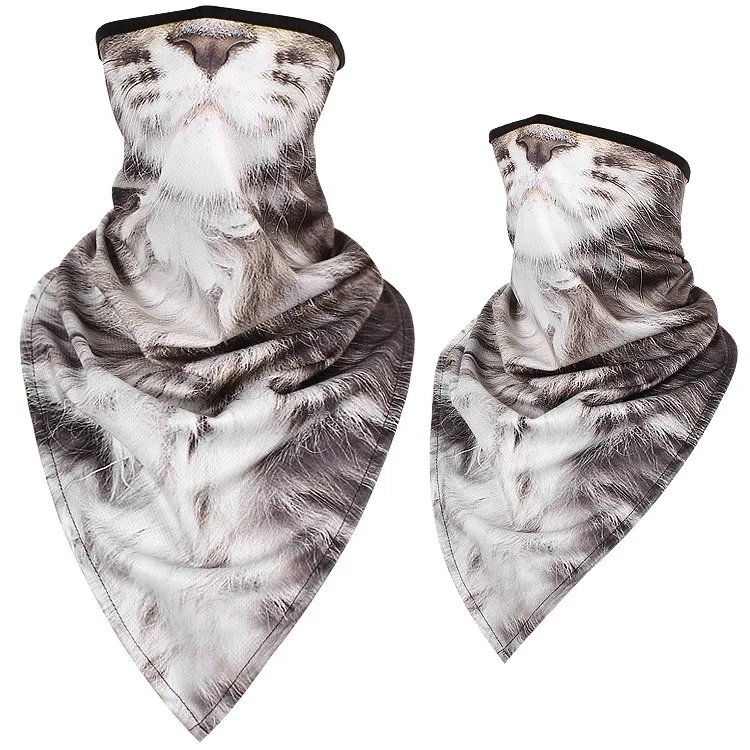 mens infinity scarf CHINGYUN 2020 ice silk animal mask sunscreen riding neck sleeve digital printing men and women outdoor sports triangle scarf 02 paul smith scarves Scarves