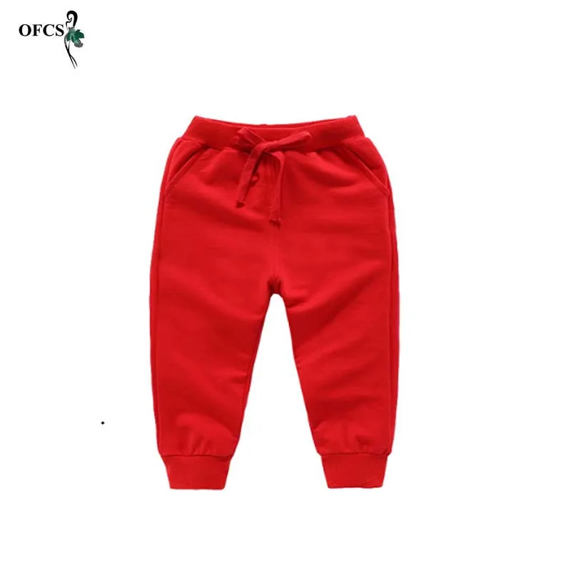 

Wholesale Retail Children Trousers Spring And Autumn Cotton Long Pants Boys Girls Fashion Trend 8 Colours For 2-10 Years old