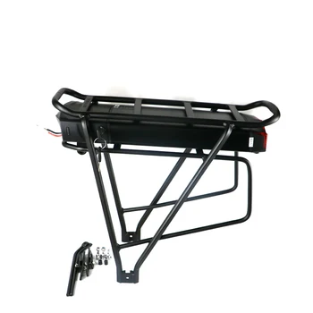 

36V13Ah Rear Rack Battery for Electric Bicycle Black 26inch 28inch 700C E-Bike Luggage Rack Double Layer Bicycle Battery