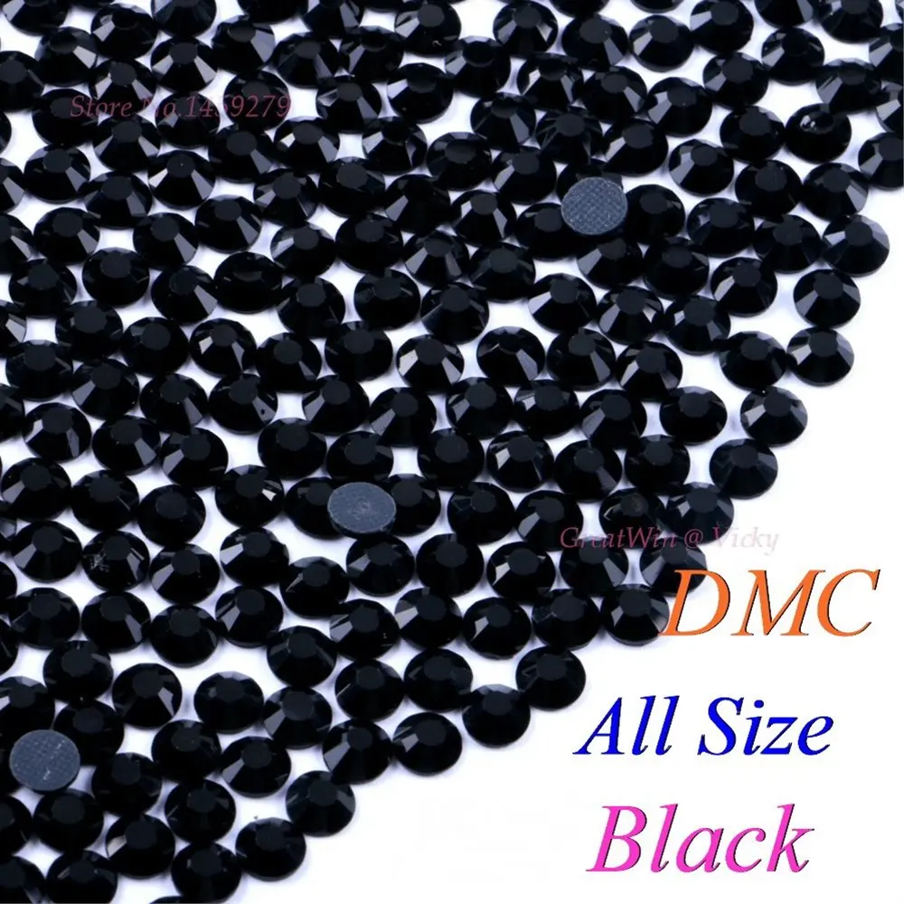 288 SWAROVSKI ELEMENTS Strass Steine HOTFIX *JET* SS30