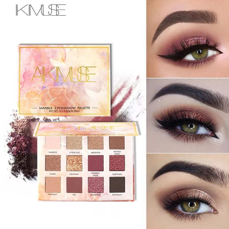 

KIMUSE Eyeshadow Palette Matte Shimmer Glitter Eyeshadow Waterproof Make Up Cosmetic Eye Shadow Makeup Pallete