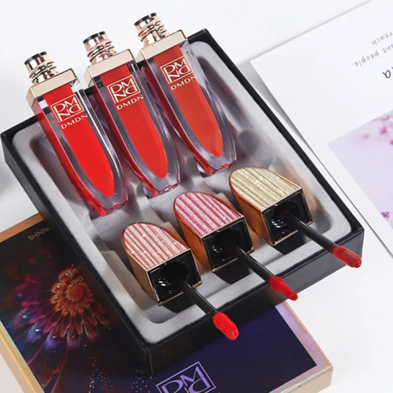 3pcs Waterproof Long-lasting Lip Gloss Liquid Lipstick Kit Lipstick Set Moisturizing Lip Glaze Set 3pcs Waterproof Long-lasting Lip Gloss Liquid Lipstick Kit Lipstick Set Moisturizing Lip Glaze Set
