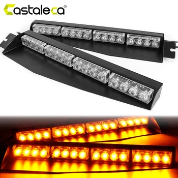 

Castaleca Car DRL Warning Day Lights 32 led Emergency Police Strobe Flashing Signal Light 12/24V New Super Bright