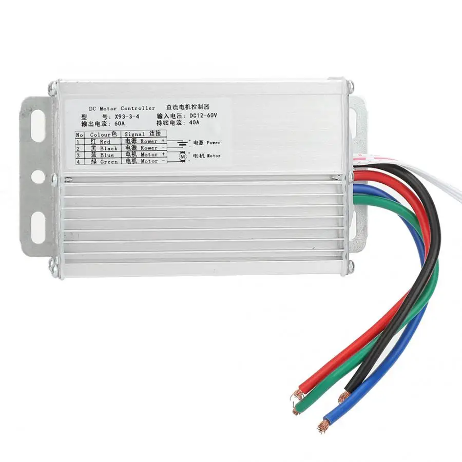 Цифровой Дисплей DC12~ 60V Мотор контроллер регулятор оборотов регулятор 40A 60A